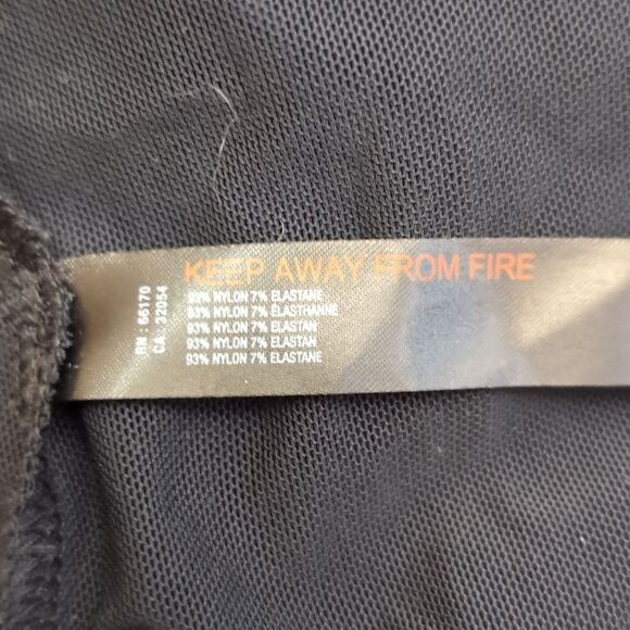 Black Mesh sheer bodysuit long sleeved size L - Picture 6 of 6